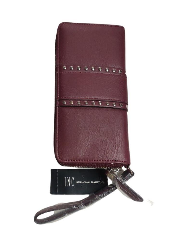 I.n.c International Concepts Hazell Zip Around Wallet Wristlet - DARK CHERRY